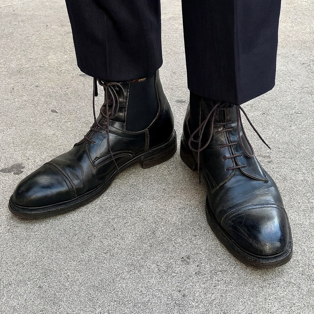 Jil Sander Black Leather Boots